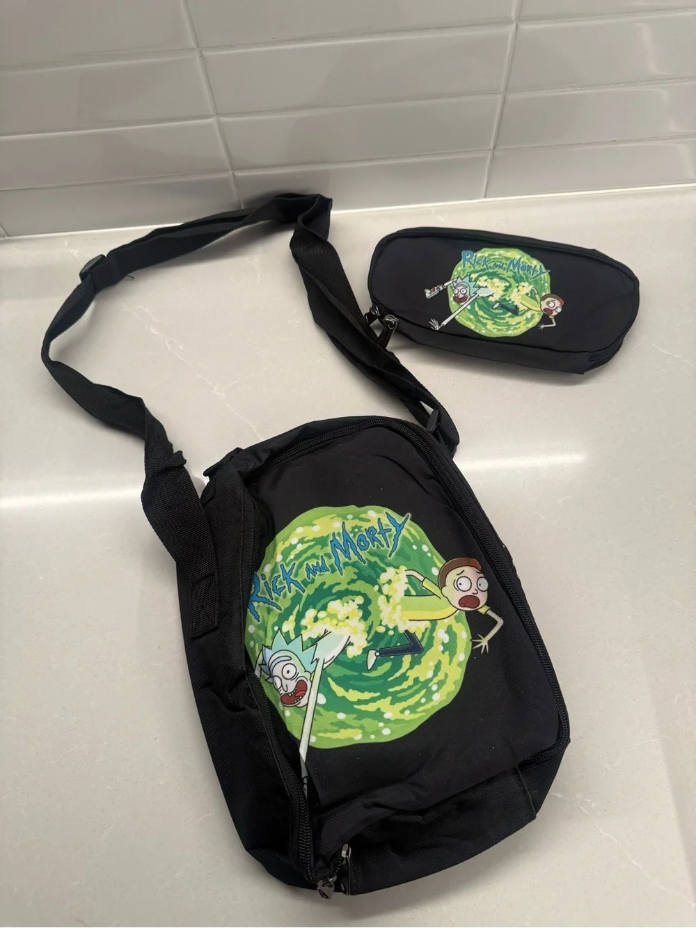 Rick and Morty 3 Piece School Set- Backpack Lunchbox, & Pencil Case.
